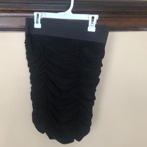 Cute Rouched Black Skirt